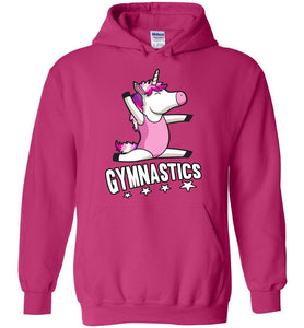 Unicorn Gymnastics Hoodie For Girls pink