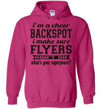 Load image into Gallery viewer, I'm A Cheer Backspot Funny Cheer Backspot Hoodies pink