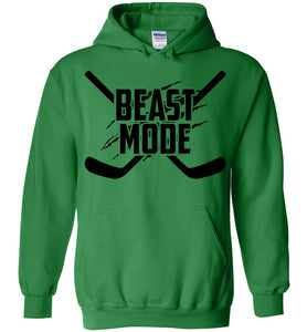 Beast Mode Hockey Hoodie green