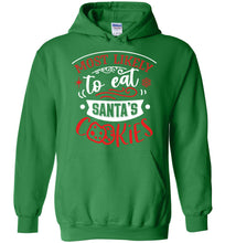 Load image into Gallery viewer, Most Likely To Eat Santa's Cookies Funny Christmas Hoodie green