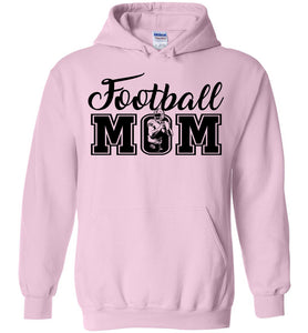 Football Mom Hoodies With Football Player pink
