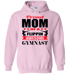 Proud Mom Of A Flippin Awesome Gymnast Gymnastics Mom Hoodie 2 light pink