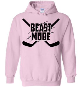 Beast Mode Hockey Hoodie pink 