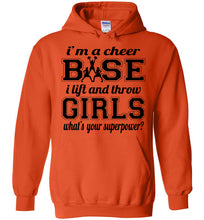 Load image into Gallery viewer, I'm A Cheer Base Funny Cheer Base Hoodies orange