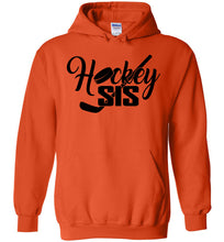 Load image into Gallery viewer, Hockey Sis Hockey Sister Hoodie orange