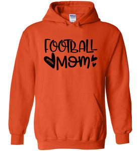 Cute Personalized Football Mom Hoodies orange