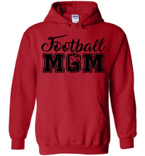 Load image into Gallery viewer, Football Mom Hoodies With Football Player red