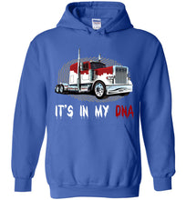 Load image into Gallery viewer, It's In My DNA Long Sleeve Trucker Hoodie royal