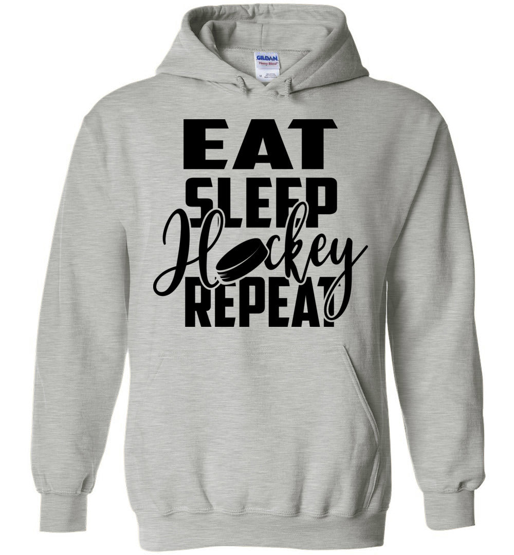 Eat Sleep Hockey Repeat gray