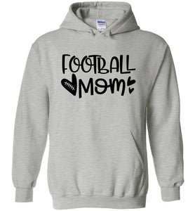 Cute Personalized Football Mom Hoodies gray
