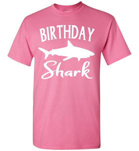 Birthday Shark Shirt unisex pink
