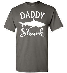 Daddy Shark Shirt charcoal