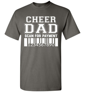 Cheer Dad Scan For Payment Funny Cheer Dad Shirts charcoal