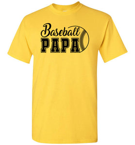 Baseball Papa Shirt yellow