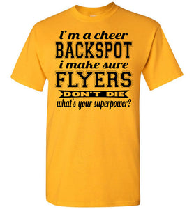 I'm A Backspot Funny Cheer Backspot Shirts youth gold