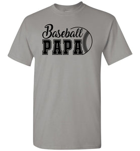 Baseball Papa Shirt gravel