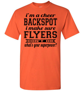 I'm A Backspot Funny Cheer Backspot Shirts youth orange