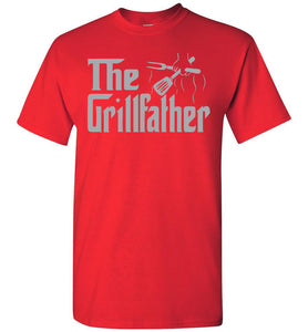 The Grillfather Grill Dad Shirt red