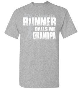 My Favorite Runner Calls Me Grandpa Track Grandpa Shirts sports grey