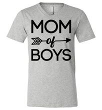 Load image into Gallery viewer, Mom Of Boys T-Shirt | Mom Of Boys Gifts v-neck athletic haether