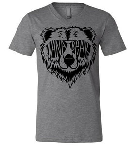 Nana Bear Shirt v-neck deep heather