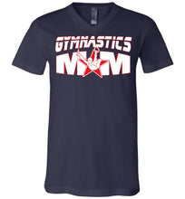Load image into Gallery viewer, Gymnastics Mom Shirt Male Boy Gymnast v-neck navy
