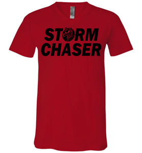 Storm Chaser Funny Shirts For Parents, Funny shirts for moms, Funny shirts for dads  v-neck red