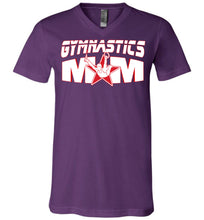 Load image into Gallery viewer, Gymnastics Mom Shirt Male Boy Gymnast v-neck purple
