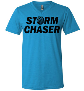 Storm Chaser Funny Shirts For Parents, Funny shirts for moms, Funny shirts for dads  v-neck neon blue