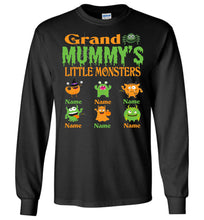 Load image into Gallery viewer, Grand Mummy's Little Monsters Grandma Halloween Shirt Long Sleeve