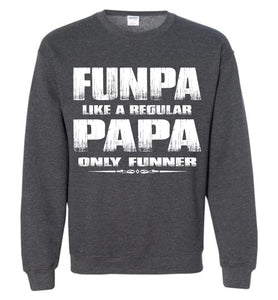 Funpa Funny Papa Sweatshirt dark heather