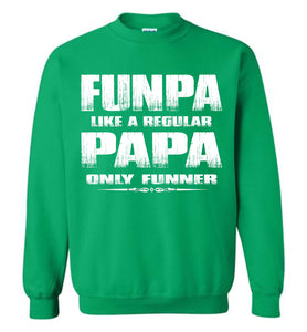 Funpa Funny Papa Sweatshirt green