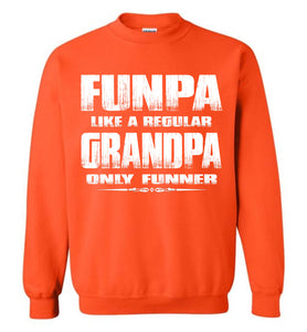 Funpa Funny Grandpa Sweatshirt orange