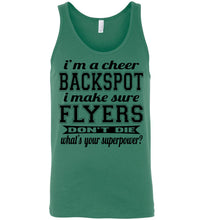 Load image into Gallery viewer, I'm A Cheer Backspot Funny Cheer Backspot Tank Top unisex kelly