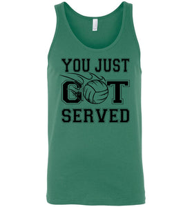 You Just Got Served Volleyball Tank Top unisex kelly green
