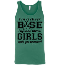 Load image into Gallery viewer, I'm A Cheer Base Funny Cheer Base Tank Top unisex kelly green