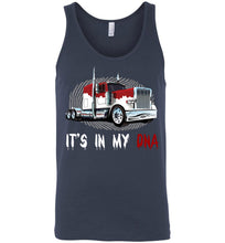 Load image into Gallery viewer, It's In My DNA Trucker Tank Top navy