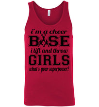 Load image into Gallery viewer, I'm A Cheer Base Funny Cheer Base Tank Top unisex red