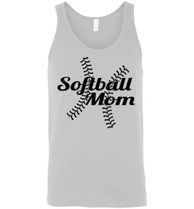 Softball Mom Tank Tops gray