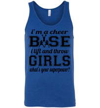 Load image into Gallery viewer, I'm A Cheer Base Funny Cheer Base Tank Top unisex royal