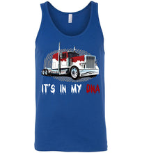 Load image into Gallery viewer, It's In My DNA Trucker Tank Top royal