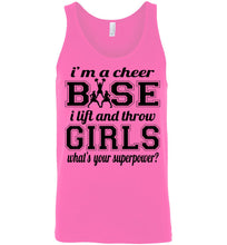 Load image into Gallery viewer, I'm A Cheer Base Funny Cheer Base Tank Top unisex neon pink
