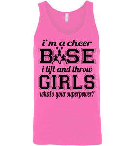 I'm A Cheer Base Funny Cheer Base Tank Top unisex neon pink