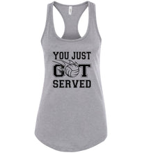 Load image into Gallery viewer, You Just Got Served Volleyball Tank Top athletic heather