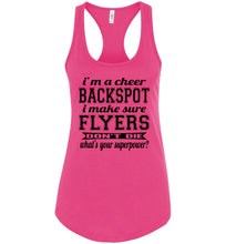 Load image into Gallery viewer, I'm A Cheer Backspot Funny Cheer Backspot Tank Top Ladies Racerback Tank pink