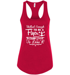 Crazy Enough To Love It! Tank Top Cheer Flyer Shirt red
