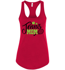 Tennis Mom Tank Top | Tennis Mom Gifts racerback red