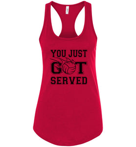 You Just Got Served Volleyball Tank Top red