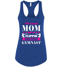 Load image into Gallery viewer, Proud Mom Flippin Awesome Gymnast Gymnastics Mom Tanks royal