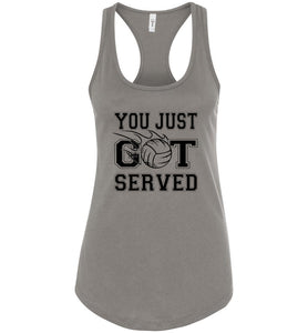 You Just Got Served Volleyball Tank Top warm gray
